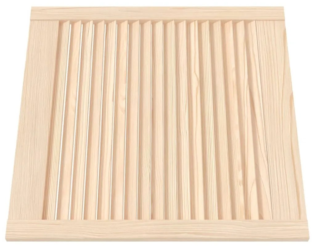 vidaXL Πορτάκια με Περσίδες 2 Τεμ. 61,5x59,4 εκ. από Μασίφ Ξύλο Πεύκου