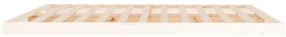 vidaXL Πλαίσιο Κρεβατιού Λευκό 180x200εκ. Μασίφ Ξύλο Πεύκου Super King