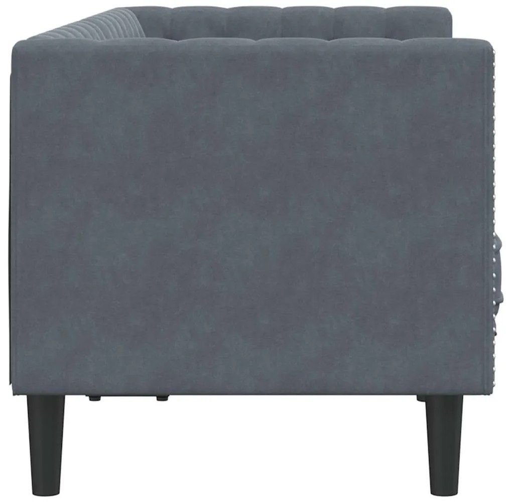 vidaXL Καναπές Σκούρο Γκρι 174 x 74,5 x 70,5 εκ. Βελούδο