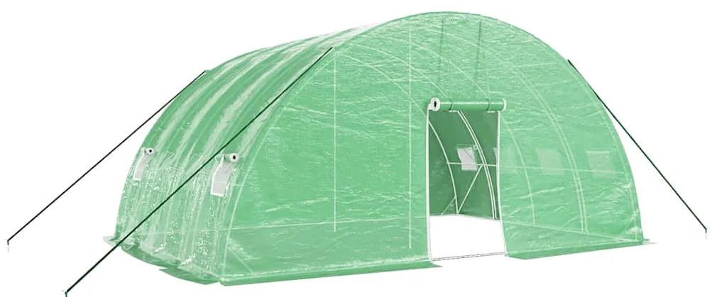 vidaXL Θερμοκήπιο με Ατσάλινο Σκελετό Πράσινο 24 τ.μ. 6x4x2,85 μ.