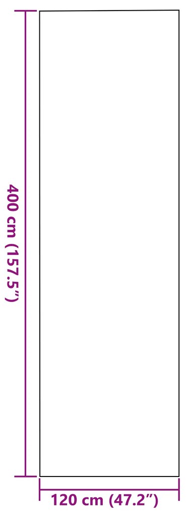 vidaXL Πατάκι πόρτας Ροτόντα Ανθρακί 120x400 εκ