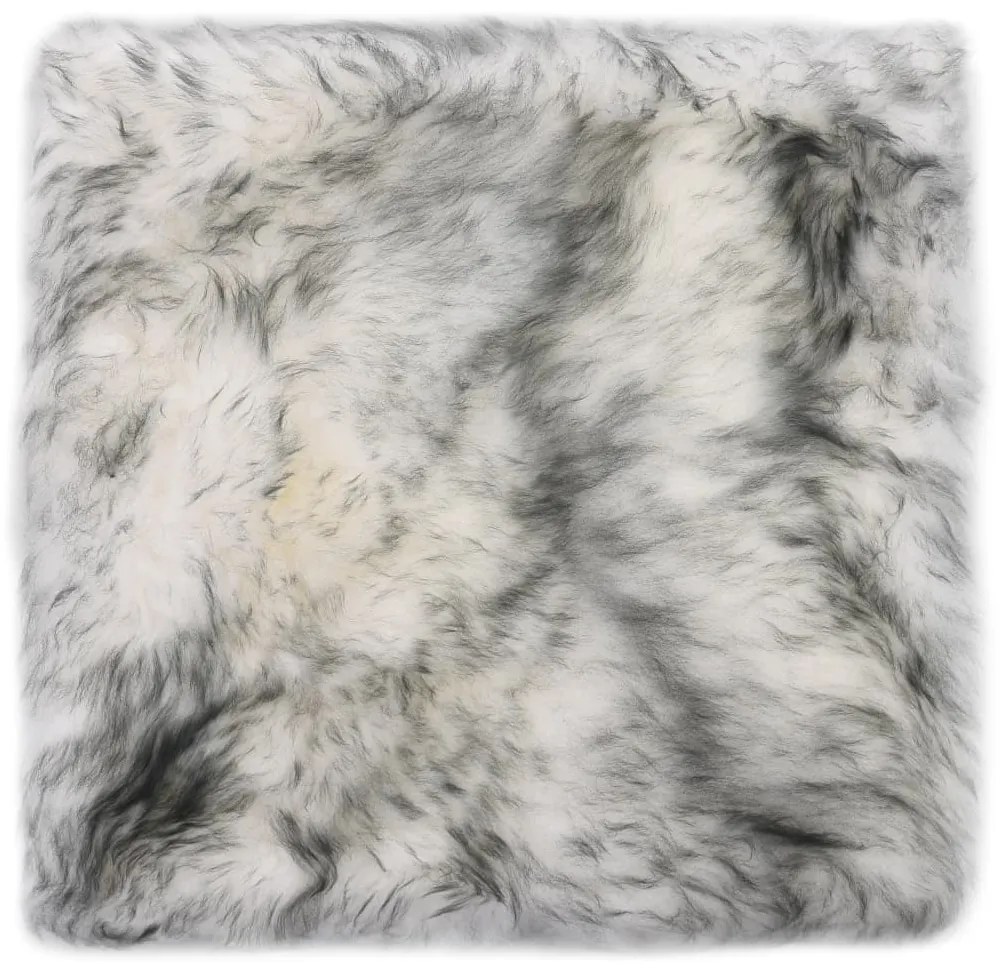 vidaXL Μαξιλάρια Καρέκλας 2 τεμ Σκ.Γκρι Μελανζέ 40x40εκ Δέρμα Προβάτου