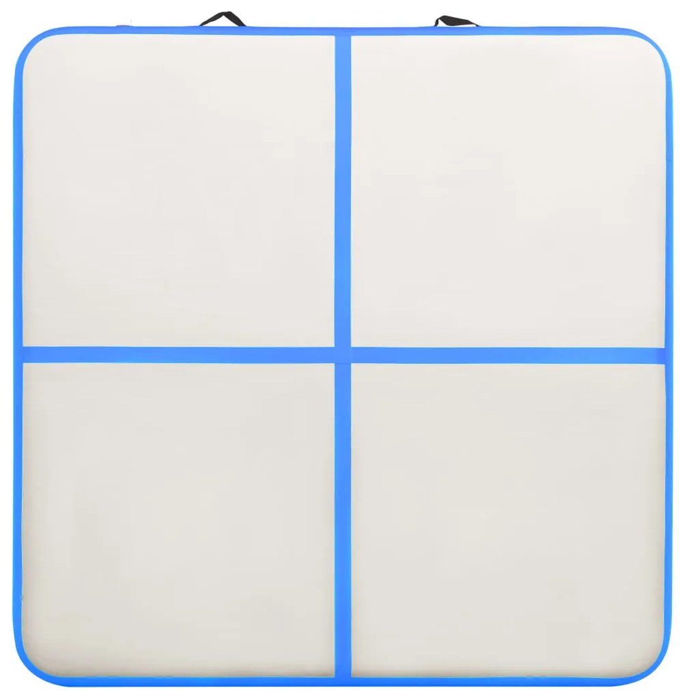 vidaXL Στρώμα Ενόργανης Φουσκωτό Μπλε 200 x 200 x 15 εκ. PVC με Τρόμπα