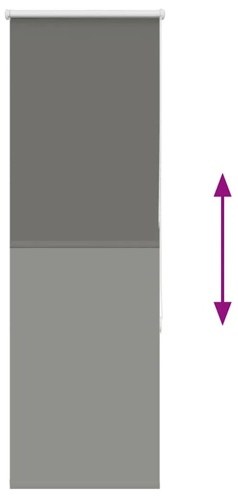 vidaXL Ρολέρ Μπλακάουτ γκρί 55x175 cm Πλάτος υφάσματος 50,7 cm