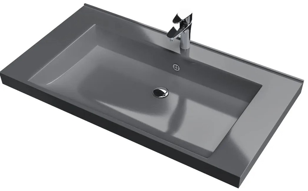 Νιπτήρας Sanitec Lido-Metallic Space-Μήκος 55 εκ.