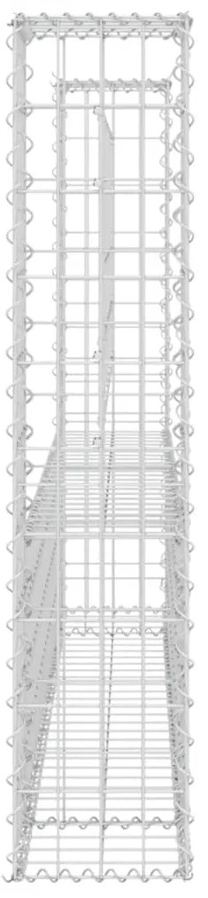 vidaXL Συρματοκιβώτιο σε U Σχήμα με 2 Στύλους 140x20x100 εκ Σιδερένιο