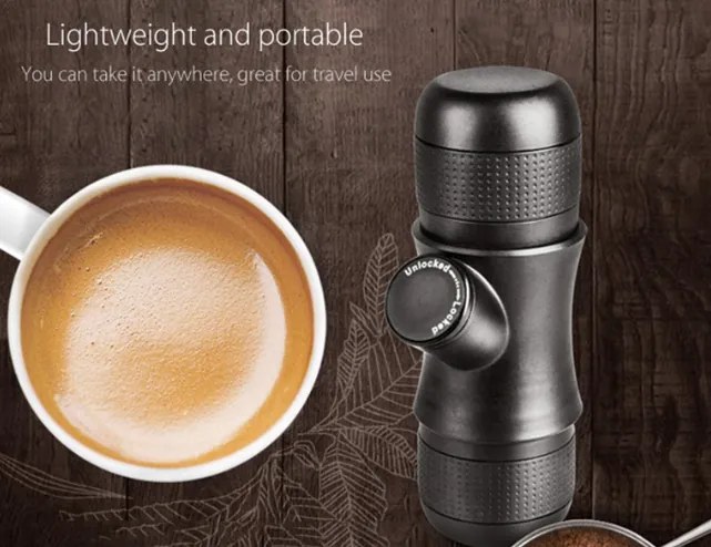 Φορητή Μηχανή Espresso Πίεσης 8bar Μαύρη OEM