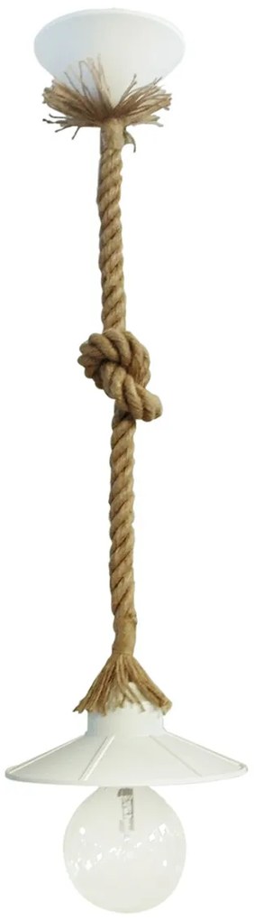 Φωτιστικό Οροφής Μονόφωτο Heronia Petra 31-0516 Rope/White