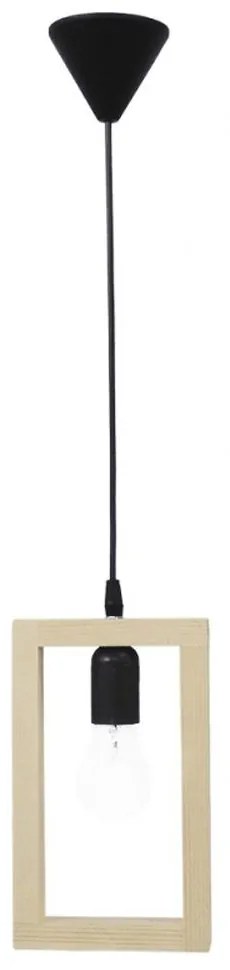 Φωτιστικό Οροφής Sam 31-1259 95x15cm E27 Natural-Black Wood
