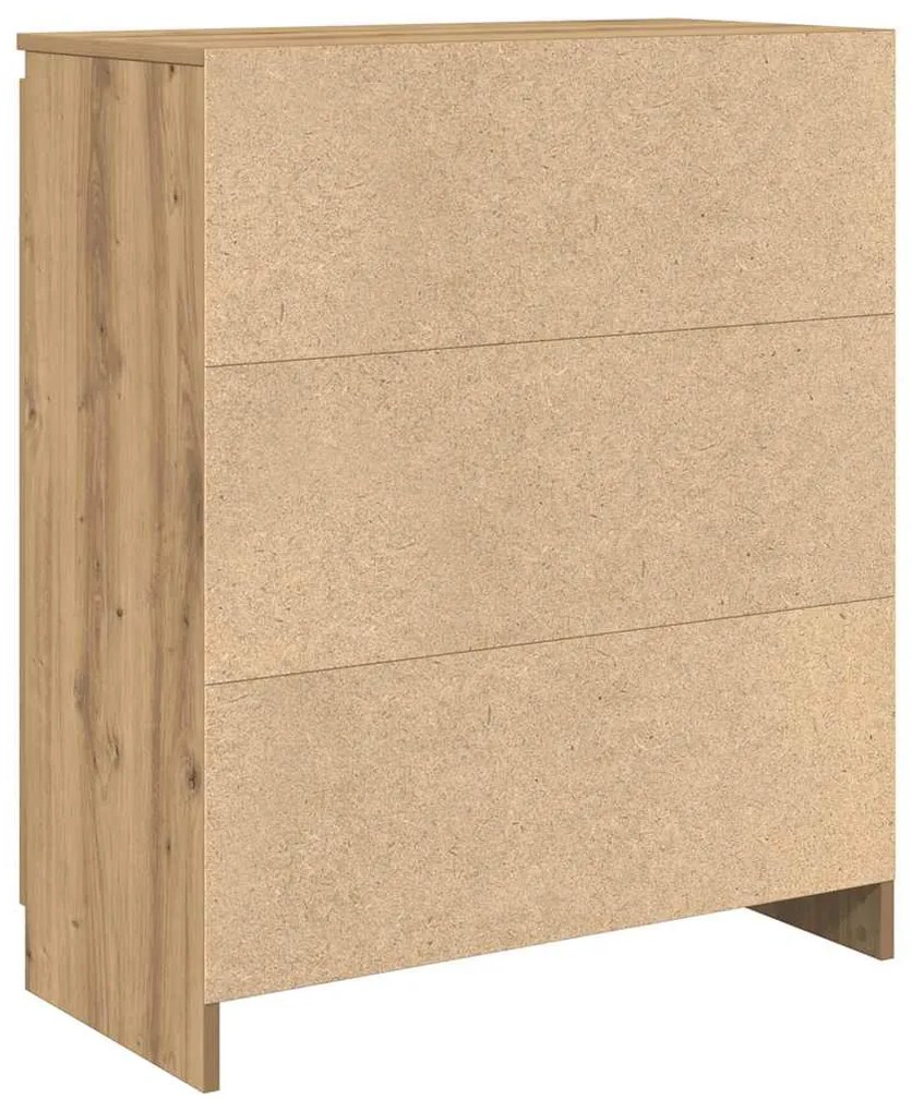 Συρταριέρα με Συρτάρια Τεχνίτης Δρυς 71x35x84 εκ. Επεξ. Ξύλο - Καφέ