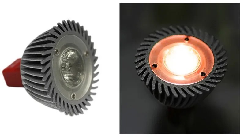 Adeleq Λάμπα Led Ισχύος Mr16 3W 12Vac-Dc 1 Led Dimmable 10° Κόκκινο 13-161329