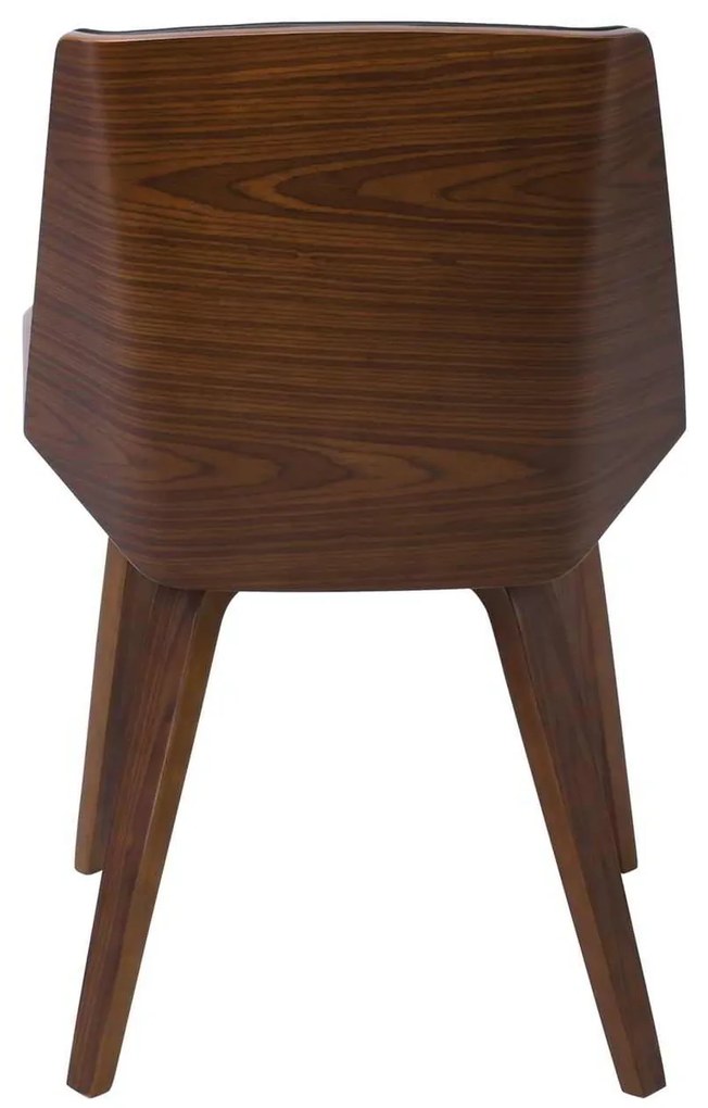 Καρέκλα NUMAN Καρυδί/Pu Μαύρο 52x53x80cm