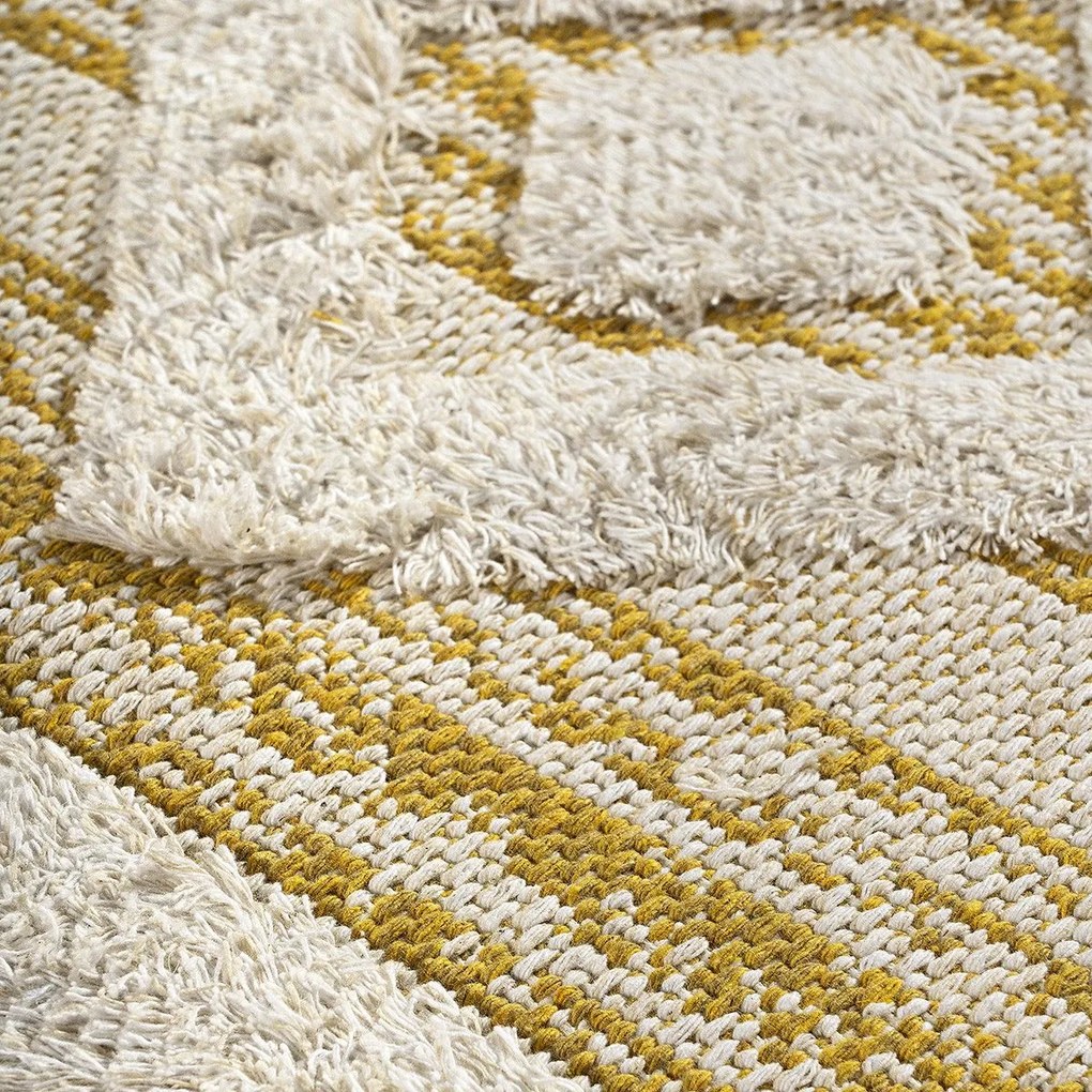 Beauty Home Χαλί βαμβακερό Morocotton 9239 Κίτρινο 150x220