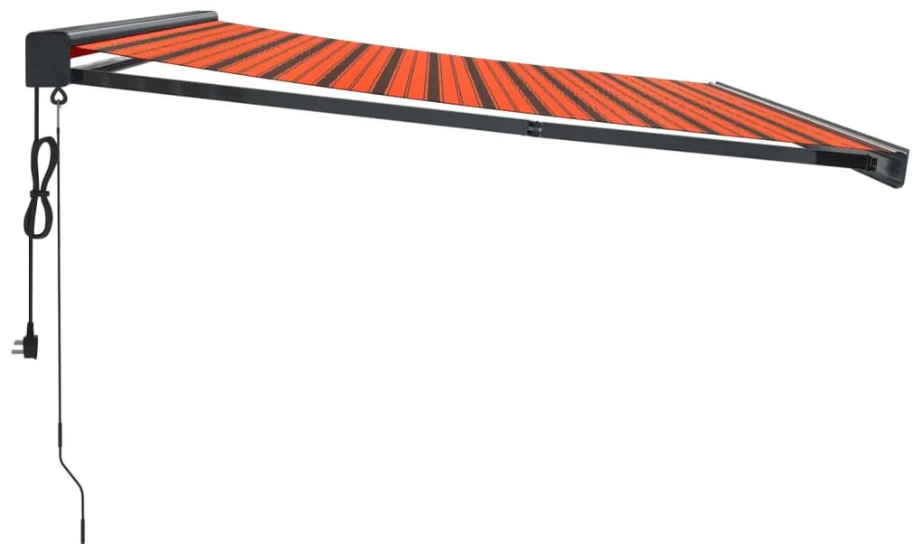 vidaXL Τέντα Πτυσσόμενη Πορτοκαλί / Καφέ 4,5 x 3 μ. Ύφασμα / Αλουμίνιο