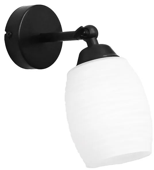 Απλίκα Τοίχου Heronia Barrel Black/White 01-0395