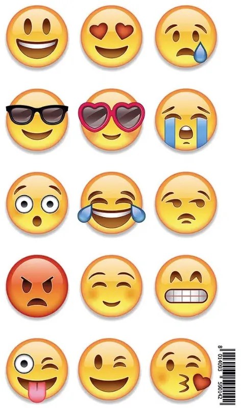 Διακοσμητικά αυτοκόλλητα τοίχου Emoji XS