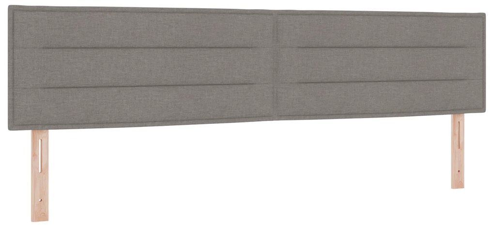 vidaXL LED κεφαλάρι με φώτα λωρίδας LED Επιτοίχιο Taupe 200 cm ύφασμα