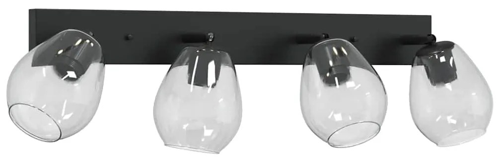 vidaXL Σποτ οροφής Μαύρο 70 x 13 x 26 εκ. Γυαλί και μέταλλο