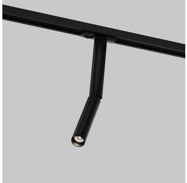 Σποτ Μονοφασικής Ράγας Unity LED 6W Μαύρο 30cm Σπαστό Focus Dual TR142-1-6W3K-B Maytoni TR142-1-6W3K-B