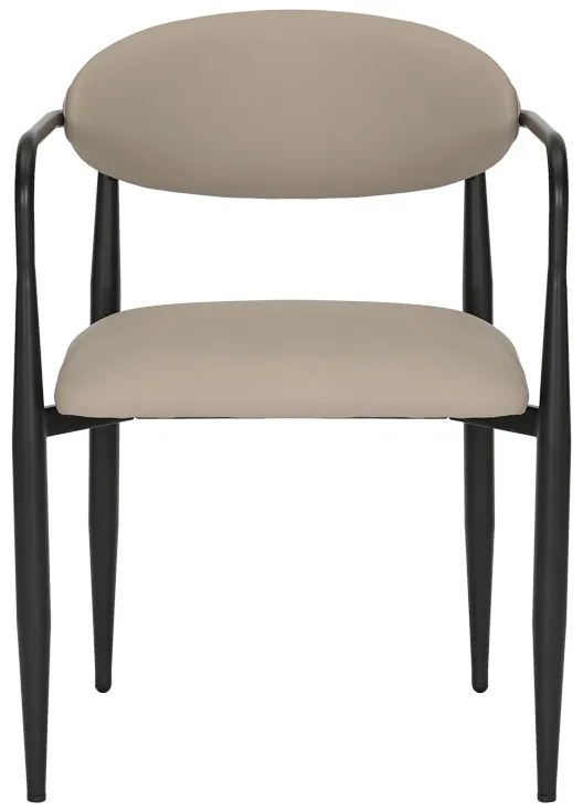 Πολυθρόνα Kalone pakoworld pu σε γκρι-μπεζ απόχρωση 56x55x78εκ