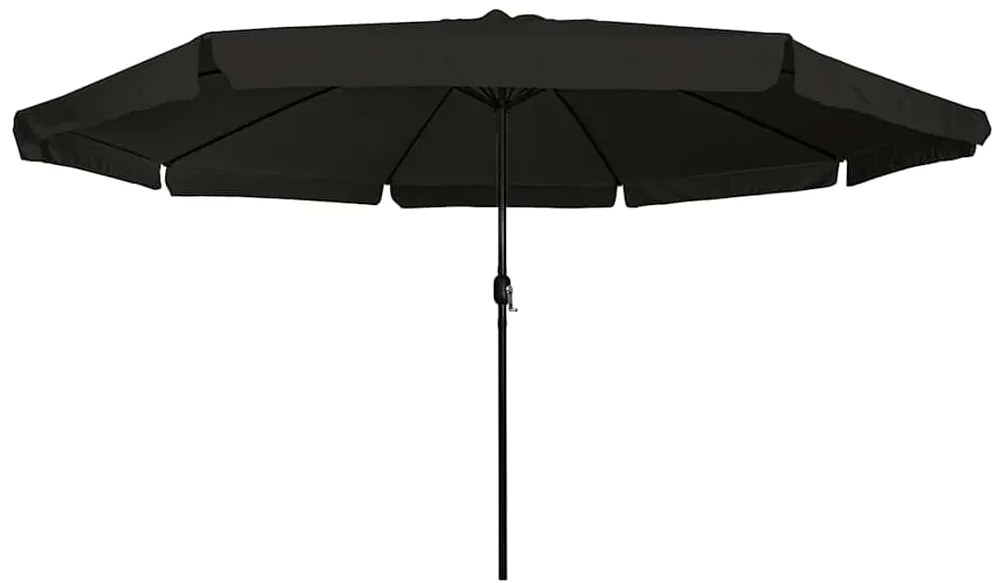 vidaXL Ομπρέλα Κήπου Μαύρο 395 x 395 x 245 εκ. Πολυεστέρας, Χάλυβας