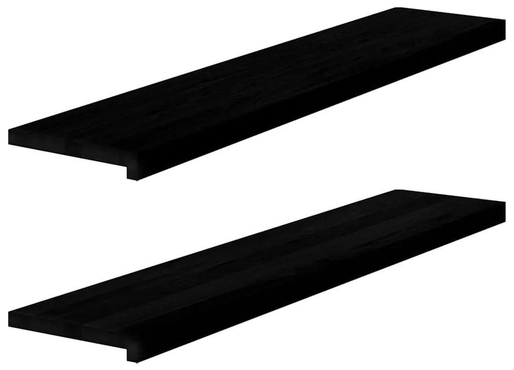 vidaXL Περβάζια παραθύρων 2 τεμ. Σκ. Καφέ 120x30x2εκ. Μασίφ Ξύλο Δρυός
