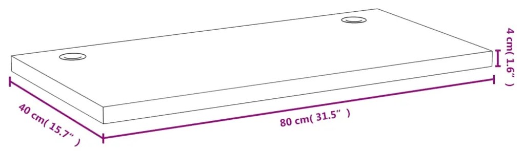 vidaXL Επιφάνεια Γραφείου 80x40x4 εκ. από Μπαμπού