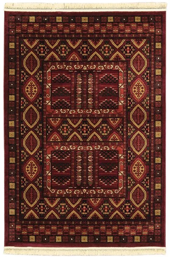 Χαλί Persia 2273 Burgundy με κρόσσι - 133x190