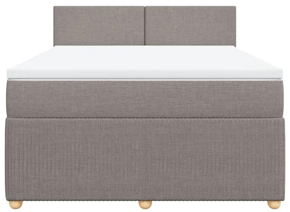 ΚΡΕΒΑΤΙ BOXSPRING ΜΕ ΣΤΡΩΜΑ TAUPE 160X200 ΕΚ. ΥΦΑΣΜΑΤΙΝΟ 3289804