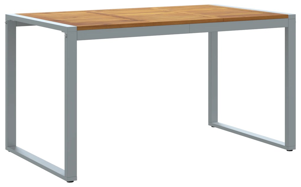 vidaXL Εξωτερική Τραπεζαρία Γκρι 140x80x75 εκ. Ατσάλι & Σομια Ρητίνη