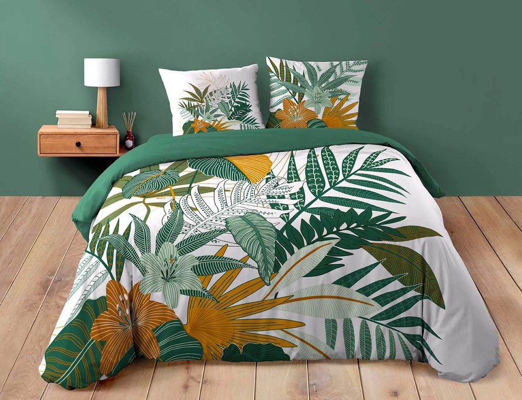 Σετ Υπέρδιπλη Παπλωματοθήκη & 2 Μαξιλαροθήκες Florida Douceur d'intérieur από βαμβάκι 42TC, με διαστάσεις 220x240cm