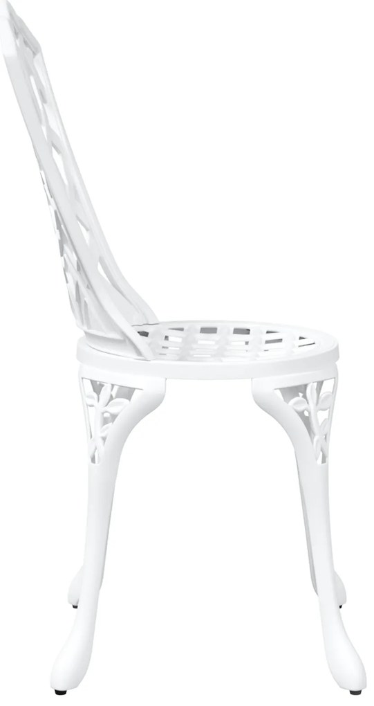 vidaXL Καρέκλα Κήπου 2 pcs Λευκό 55 x 56.5 x 91εκ Αλουμίνιο
