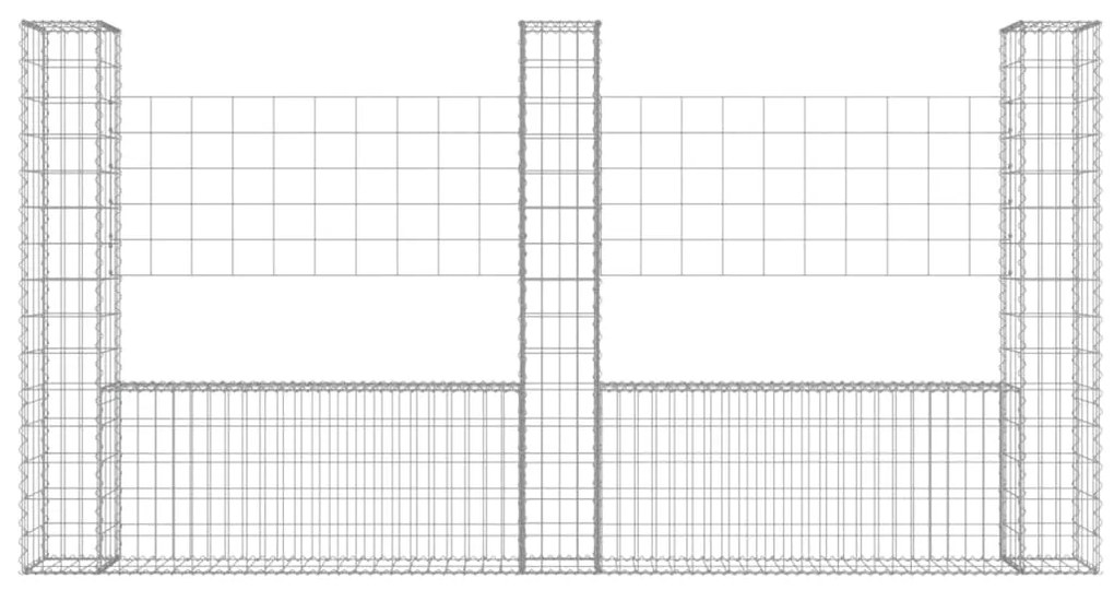 vidaXL Συρματοκιβώτια Στύλοι σε U Σχήμα 3 τεμ. 260x20x150 εκ Σιδερένια