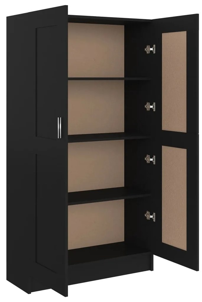vidaXL Βιβλιοθήκη Μαύρη 82,5 x 30,5 x 150 εκ. Επεξ. Ξύλο