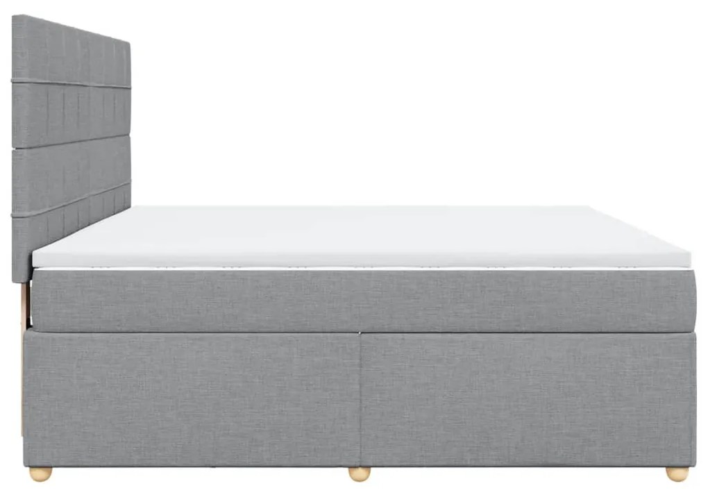 ΚΡΕΒΑΤΙ BOXSPRING ΜΕ ΣΤΡΩΜΑ ΑΝΟΙΧΤΟ ΓΚΡΙ 180X200 ΕΚ. ΥΦΑΣΜΑΤΙΝΟ 3293659