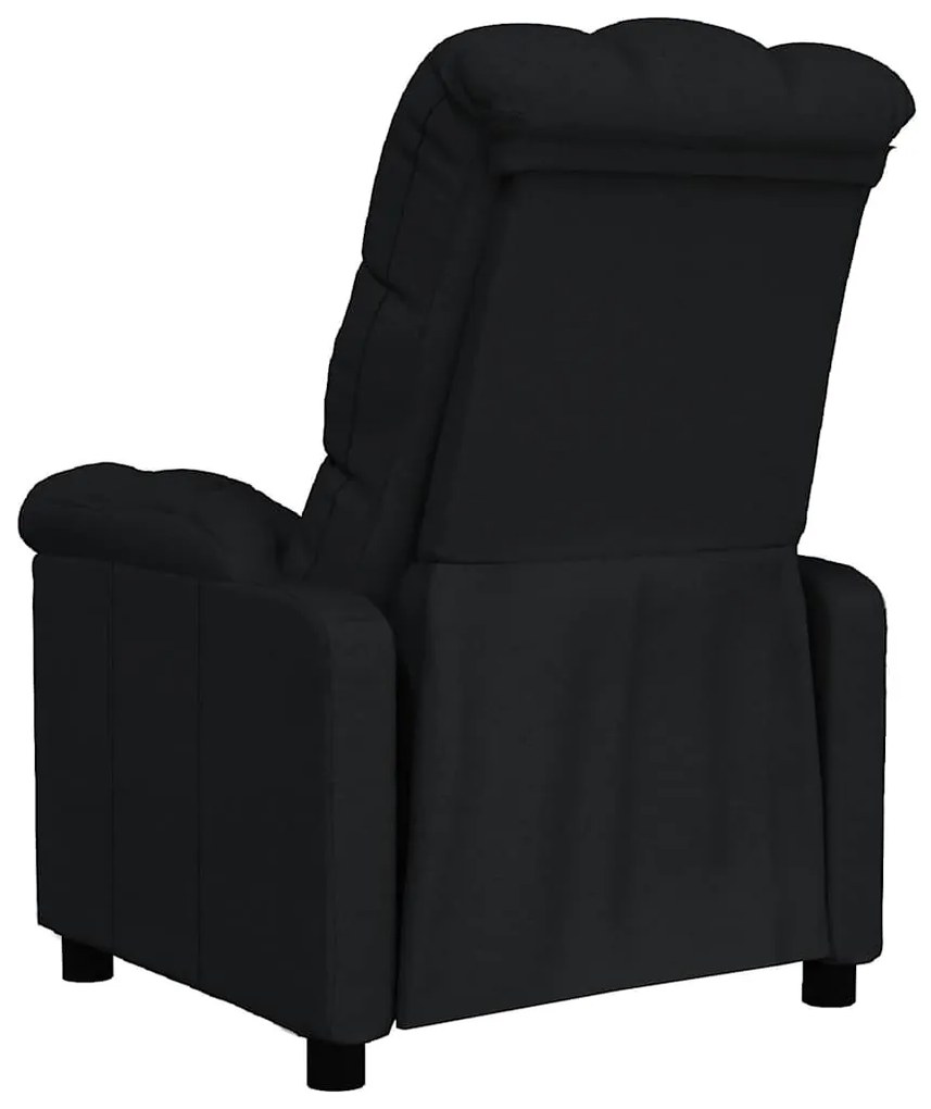 vidaXL Πολυθρόνα Ανακλινόμενη Μαύρη Υφασμάτινη