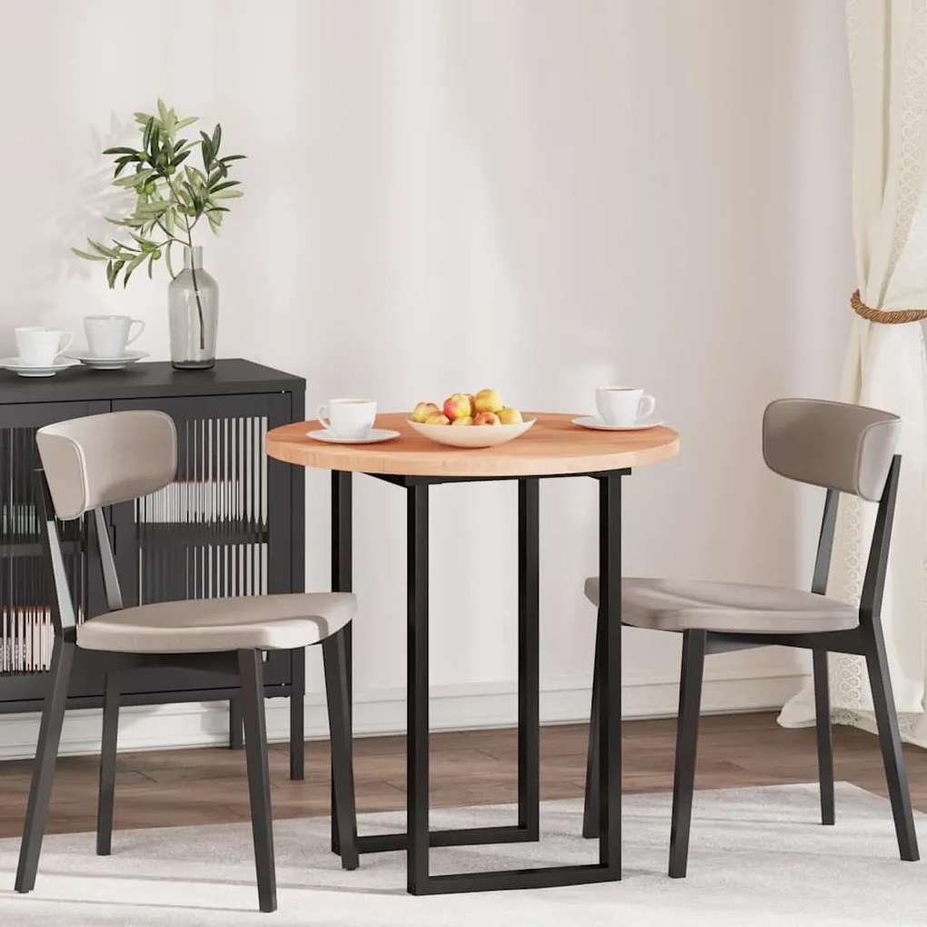 vidaXL Καπάκι τραπεζιού Ανοιχτό καφέ Ø 70 x 2.5 cm Στερεό ξύλο δρυός