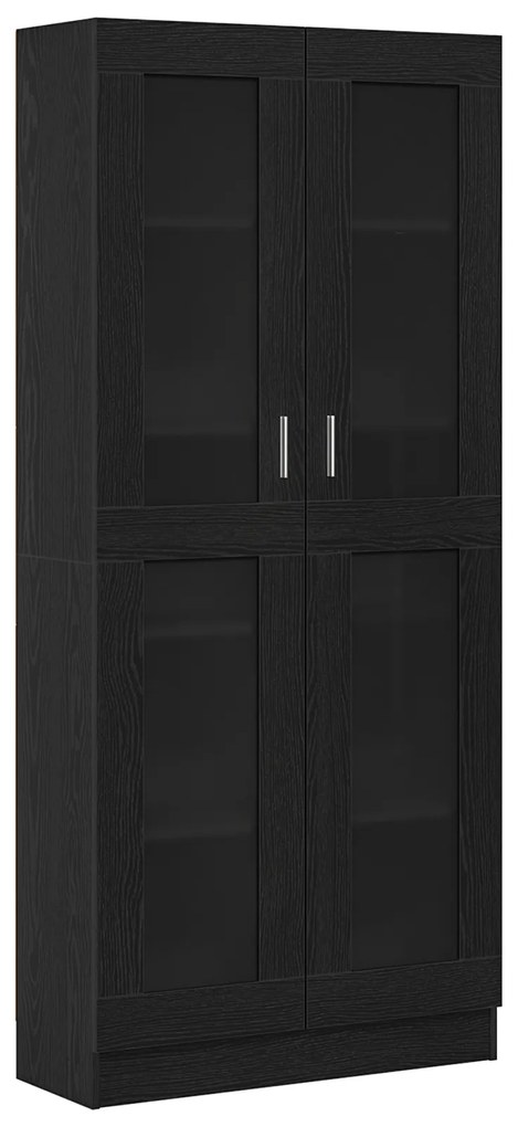 vidaXL Βιβλιοθήκες 2 τμχ Μαύρη Δρυς 82,5x30,5x185 εκ - Επεξεργασμένο Ξύλο
