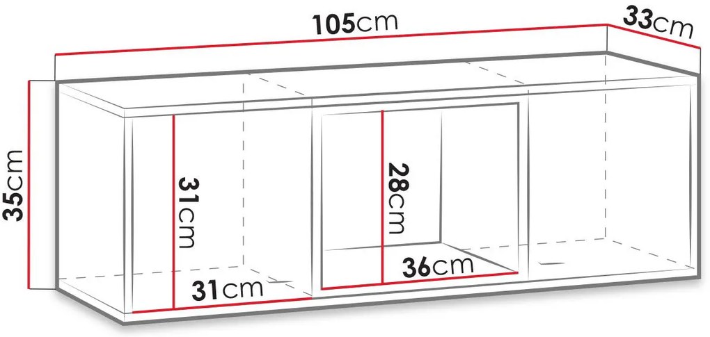 Κρεμαστό ντουλάπι Olier-Leuko