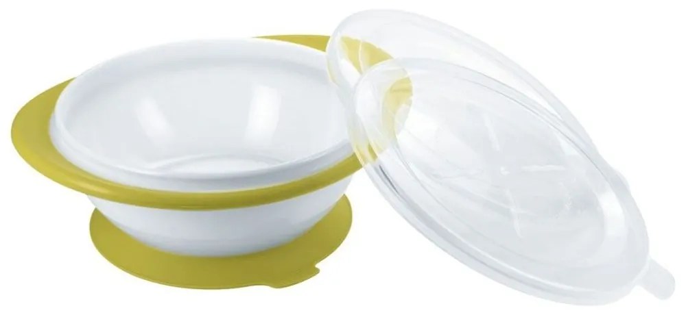 Μπωλ Βρεφικό Easy Learning Bowl 10255192 Με Καπάκι 6 Μηνών + Green Nuk 1 τμχ Polypropylene