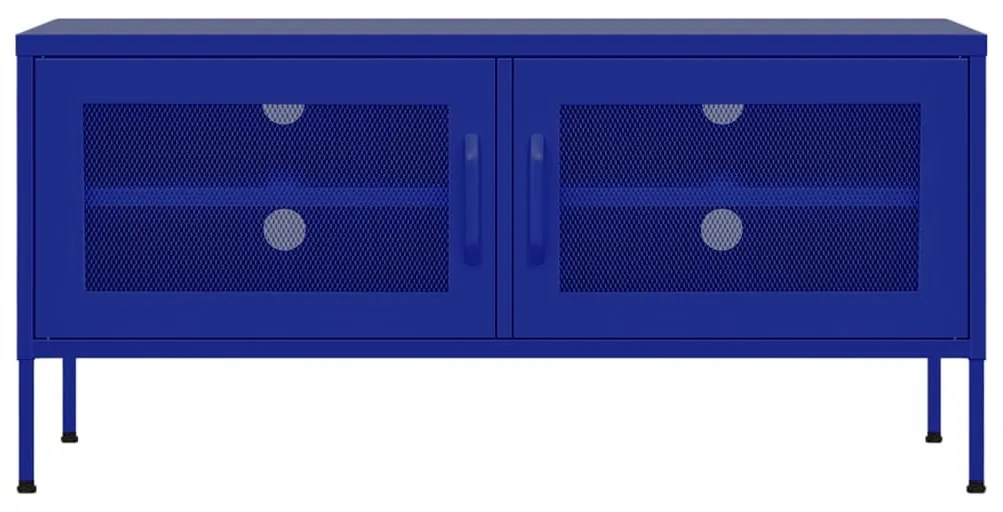 vidaXL Έπιπλο Τηλεόρασης Ναυτικό Μπλε 105x35x50 εκ. από Ατσάλι