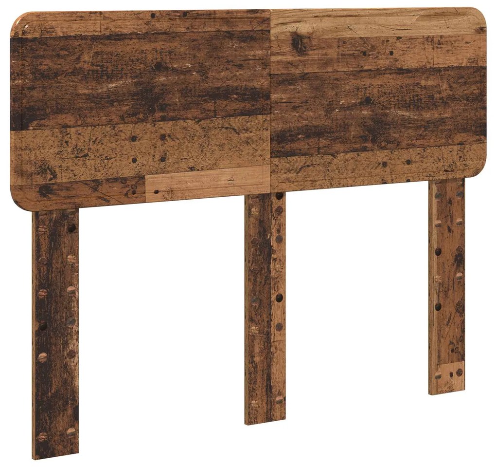 vidaXL Σκελετός Κρεβατιού Παλιό ξύλο 135 x 190 cm Στερεά ξυλεία πεύκου