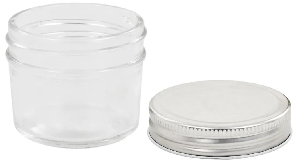 vidaXL Βάζα Μαρμελάδας 96 τεμ. 110 ml Γυάλινα με Ασημένια Καπάκια