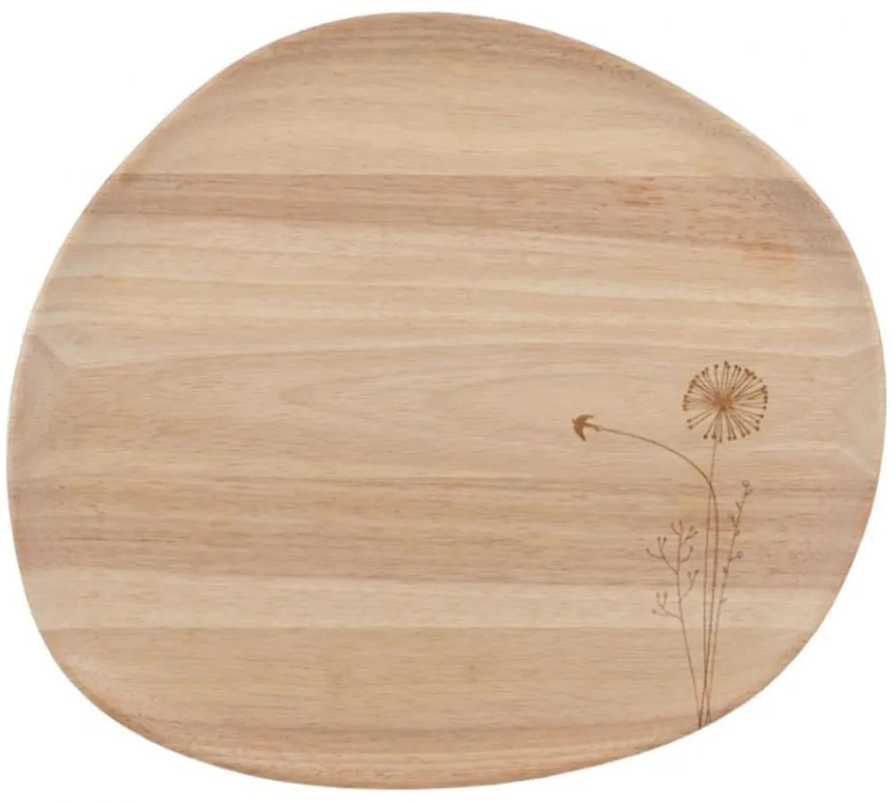 Διακοσμητικός Δίσκος Flora &amp; Fauna RD0017026 37,5x33x2cm Natural Raeder Wood