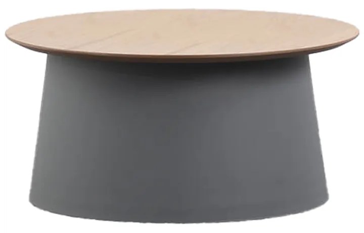 TECH WOOD COFFEE TABLE ΓΚΡΙ D69xH32,4cm - 27-0188