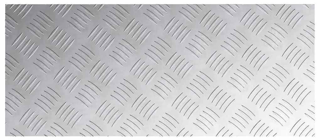 vidaXL Επιφάνειες Καρό 2 pcs Ασημί 70 x 30 cm Αλουμίνιο