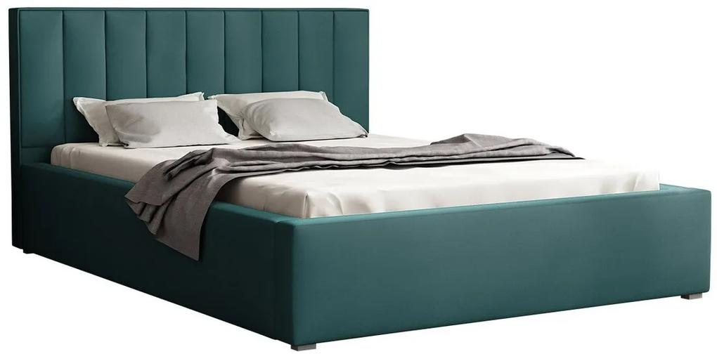Κρεβάτι Pomona 111, Διπλό, Τυρκουάζ, 140x200, Ταπισερί, Τάβλες για Κρεβάτι, 160x223x93cm, 83 kg | Epipla1.gr