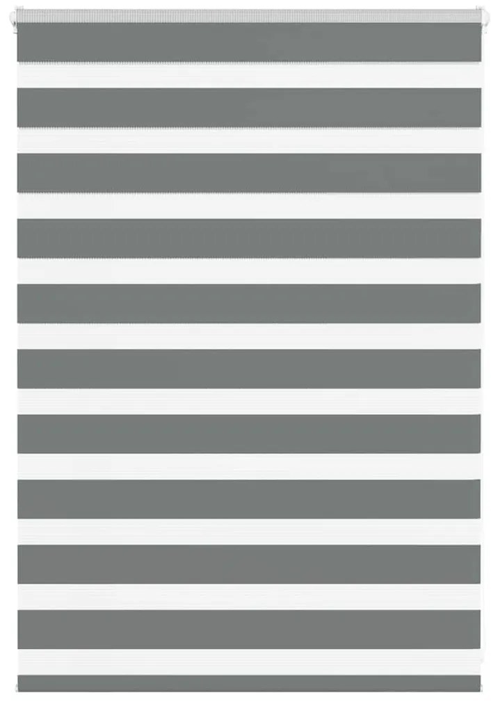 vidaXL Ζέβρα τυφλή Σκούρο Γκρι Πλάτος υφάσματος 110,9 εκ. Πολυεστέρας