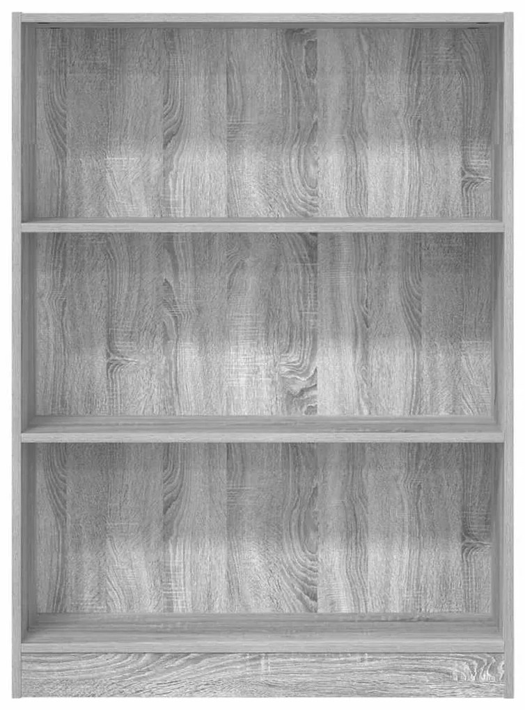 vidaXL Βιβλιοθήκη Γκρι Sonoma 80x24x109 εκ. από Επεξεργ. Ξύλο