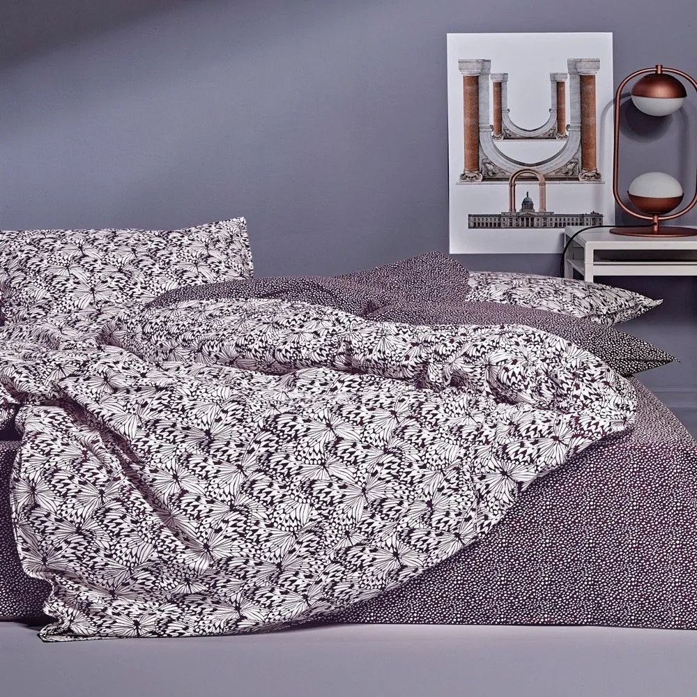 Πάπλωμα Gracy 42 Eggplant-Ecru Kentia Υπέρδιπλo 220x240cm 100% Cotton Foam